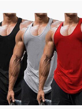 NWT 3-Pack Racerback Tank Tops | Basic Activewear Bundle | Size M